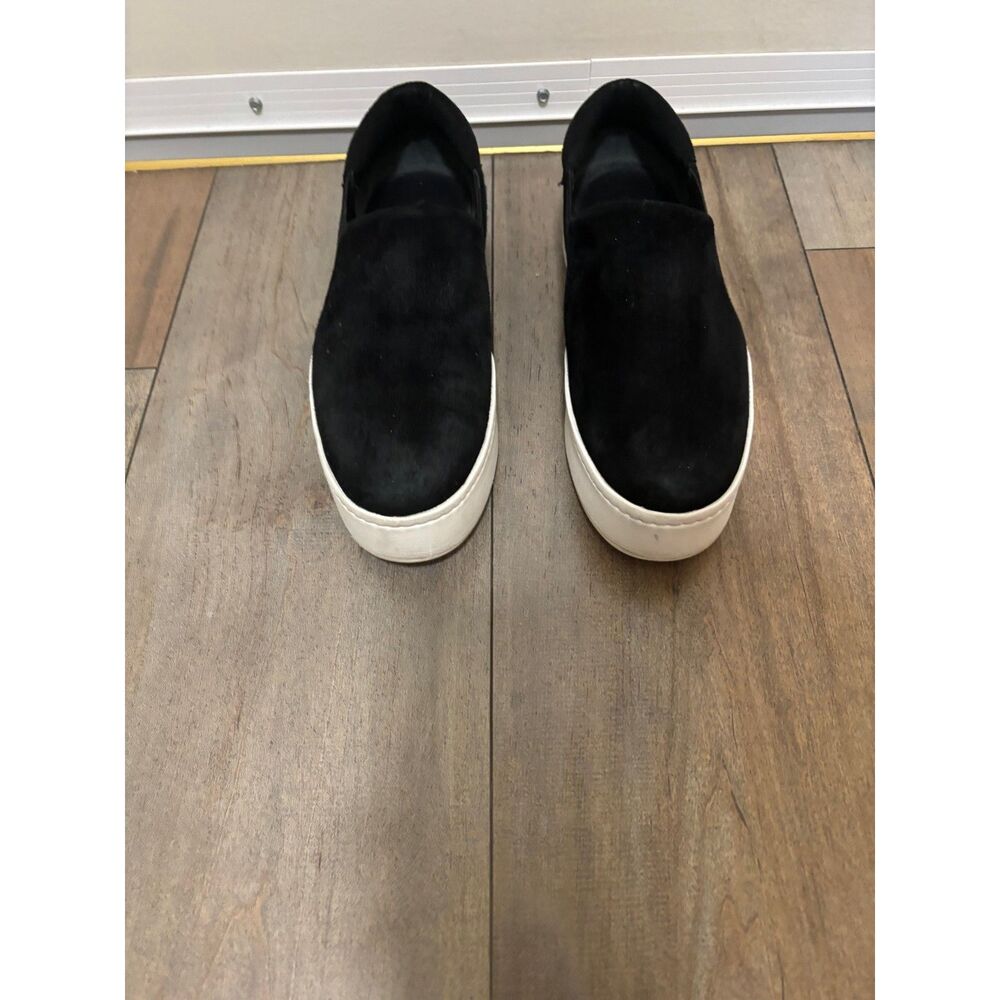 Vince Black Suede Slip-On Sneakers